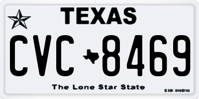 TX license plate CVC8469