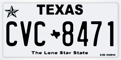 TX license plate CVC8471