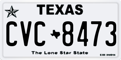 TX license plate CVC8473