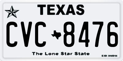 TX license plate CVC8476