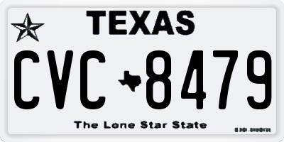 TX license plate CVC8479