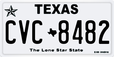 TX license plate CVC8482