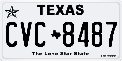 TX license plate CVC8487