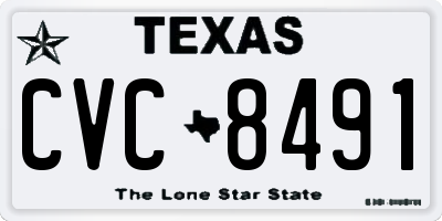 TX license plate CVC8491