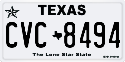 TX license plate CVC8494