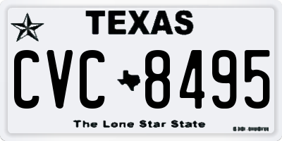 TX license plate CVC8495