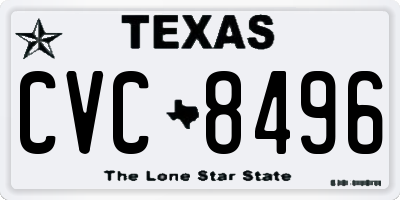 TX license plate CVC8496
