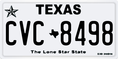 TX license plate CVC8498