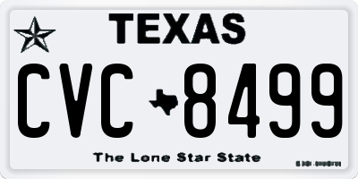 TX license plate CVC8499