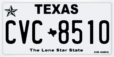 TX license plate CVC8510