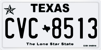 TX license plate CVC8513