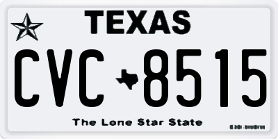 TX license plate CVC8515