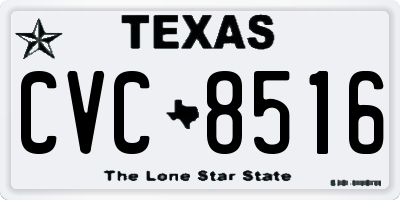 TX license plate CVC8516