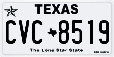 TX license plate CVC8519
