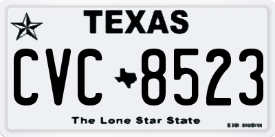 TX license plate CVC8523