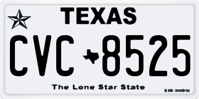 TX license plate CVC8525