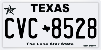 TX license plate CVC8528