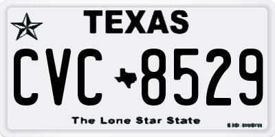 TX license plate CVC8529