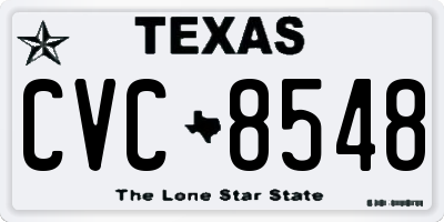 TX license plate CVC8548