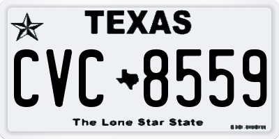TX license plate CVC8559