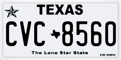 TX license plate CVC8560
