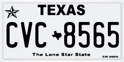 TX license plate CVC8565