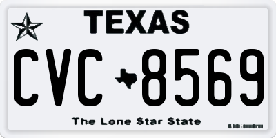 TX license plate CVC8569