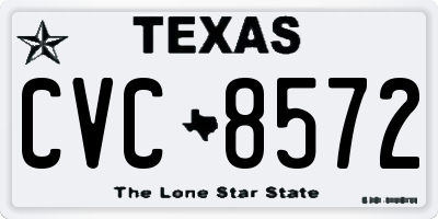 TX license plate CVC8572