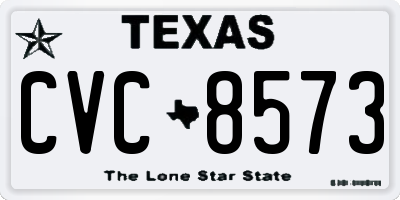 TX license plate CVC8573
