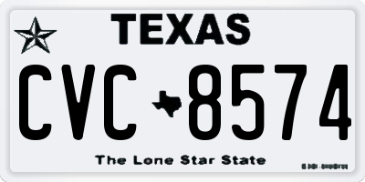 TX license plate CVC8574