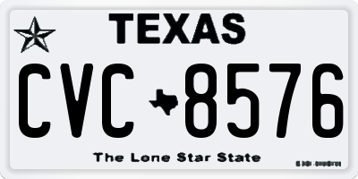 TX license plate CVC8576