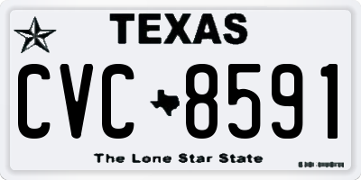 TX license plate CVC8591