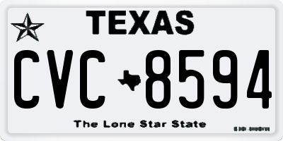 TX license plate CVC8594