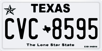 TX license plate CVC8595