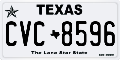 TX license plate CVC8596