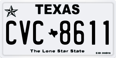 TX license plate CVC8611