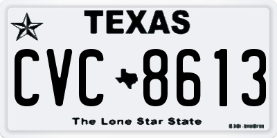 TX license plate CVC8613