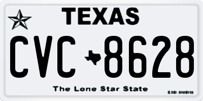 TX license plate CVC8628