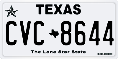 TX license plate CVC8644