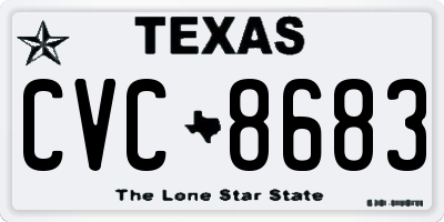 TX license plate CVC8683