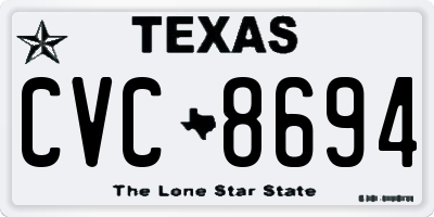 TX license plate CVC8694