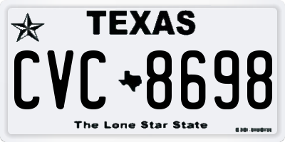 TX license plate CVC8698