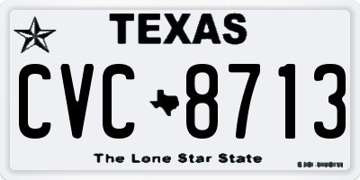 TX license plate CVC8713