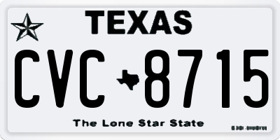 TX license plate CVC8715