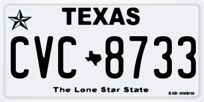 TX license plate CVC8733