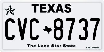 TX license plate CVC8737