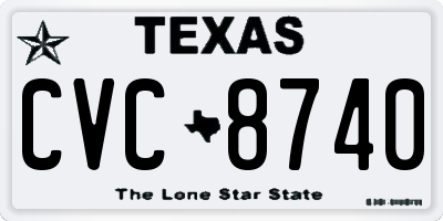 TX license plate CVC8740