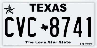 TX license plate CVC8741