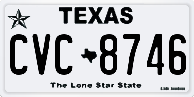 TX license plate CVC8746