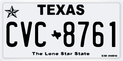 TX license plate CVC8761